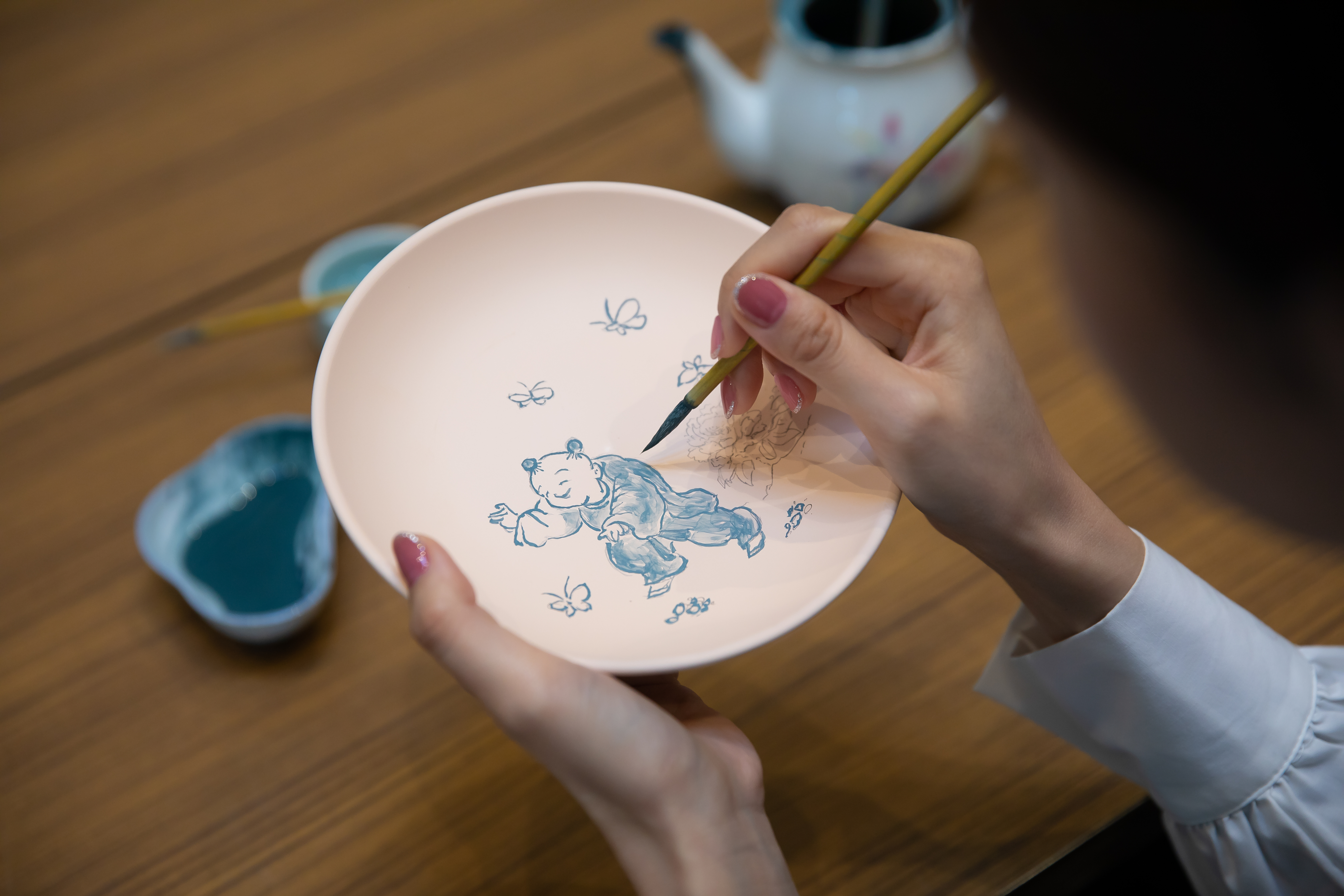 三川内焼絵付け体験1